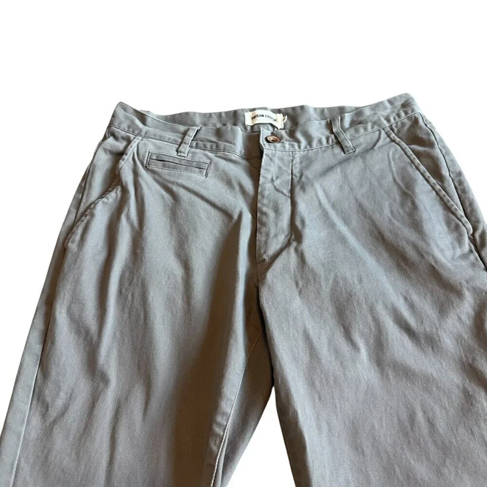 Taylor Stitch The Slim Chino Pants Grey Trousers Causal Office Size 30 Men's